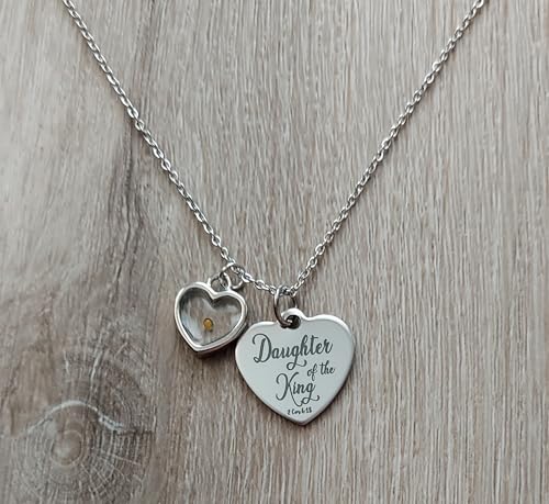 HOPE INSPIRED Real Mustard Seed Necklace Heart Faith Necklace for Women Christian Gifts2