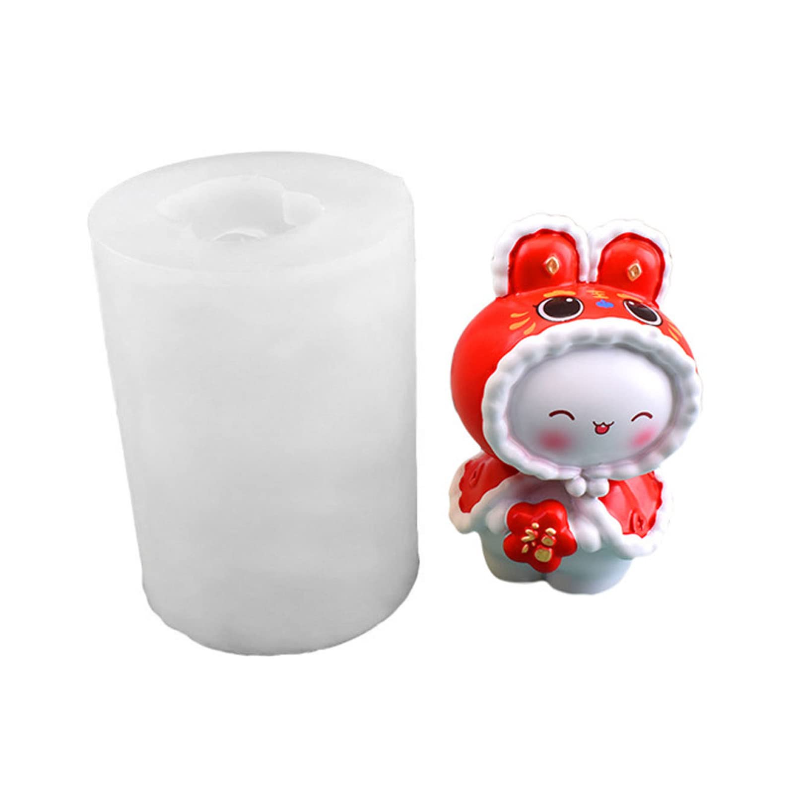 Tsophreniq 3D Easter Silicone Mold Cute Molds Epoxy Resin Mold for Gypsum Making Fondant Cake Decoration Tools Silicone Molds for Making