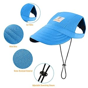 Dog Hat Dog Sun Hat Dog Baseball Cap Dog Trucker Hat Dog Hats for Small Medium Large Dogs with Ear Holes Adjustable Drawstring Breathable Waterproof Design Uv Protection Outdoor All Season  Cucciolini Doodles Dog hat dog sun hat dog baseball cap dog trucker hat dog hats for small medium large dogs with ear holes adjustable drawstring breathable waterproof design uv protection outdoor all season   cucciolini doodles