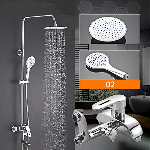 Badezimmer Duschset, An Der Wand Montiert Wasser Sparen Duschsystem Messing Duschkopf DREI Funktion Keramikventil Dusche Wasserhahn Hand Dusche