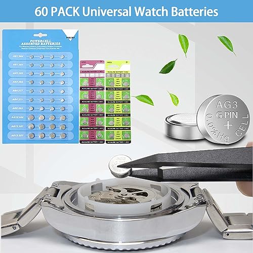 Kit d'outils de remplacement de batterie de montre GLDCAPA avec levier d'ouverture de boîtier - 4