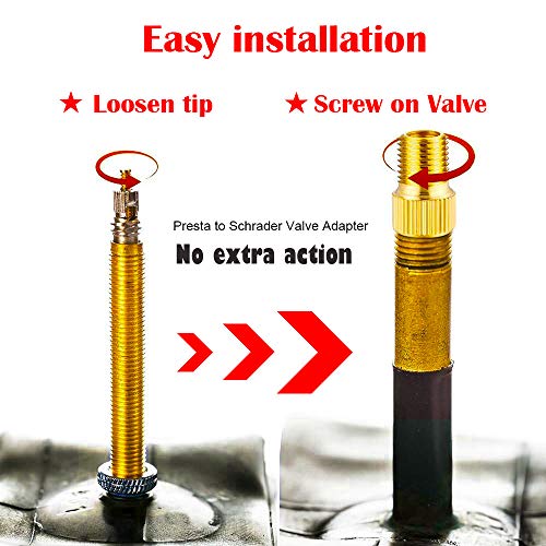 mamakoi 21PCS Brass Presta Schrader Valve Adapter Tools, Ball Pump Needle, Bike Tire Valve Pump Adapters, Pump Tools, Presta Valve Adapter Bike Pump Accessories Fit for Bike Gym Balloon Toy Pump