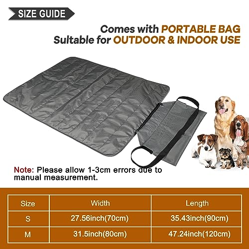 YFbrite Faltbare Outdoor Hundematte| Innen hundedecke waschbar | Gestepptes Kunstleder hundematte wasserdicht| Camping Decke Hund Katze Mat (S)