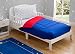 Toddler Bedding Set | Boys 4 Piece Collection | Fitted Sheet, Flat Top Sheet w/ Elastic bottom, Fitted Comforter w/ Elastic bottom, Pillowcase | Delta Children | Boys American | Red White Blue
