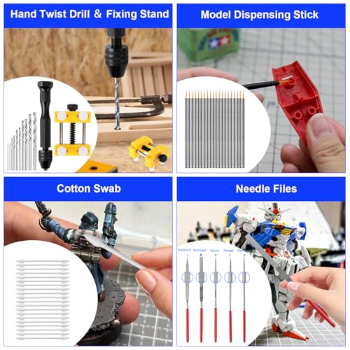 PLAPOT 170 Stück Gundam Modellbau Werkzeuge, Gundam Modeler Grundwerkzeuge, Gundam Model Basic Tools Kit, Hobby Werkzeug Sets, Modellierungswerkzeug und Bastelset für Bauen, Reparieren, Reparieren