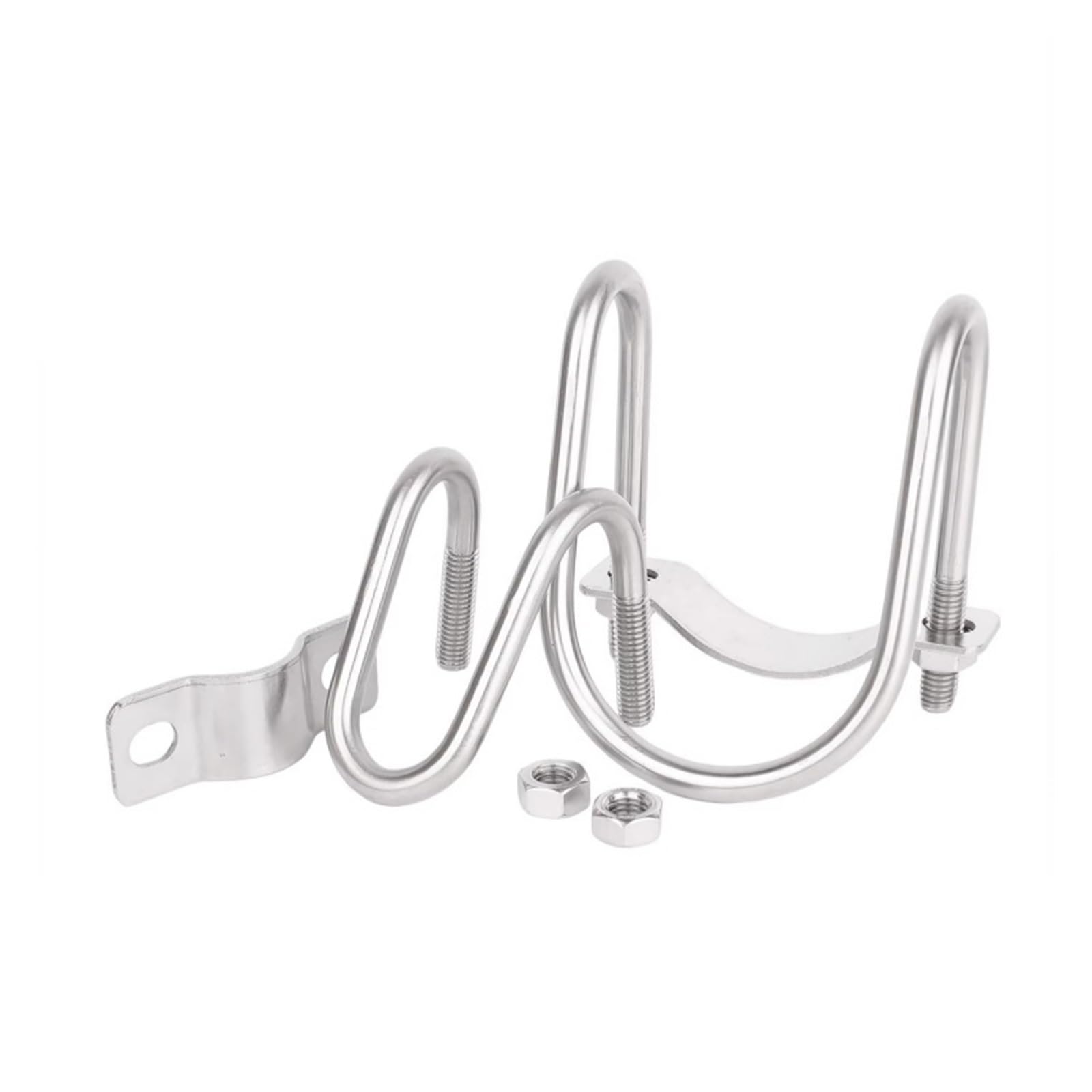 Bullone Cerchio a forma di morsetto for tubo trasversale con doppio bullone a forma di U M8 in acciaio inossidabile 304(M8x50x33mm(1set))