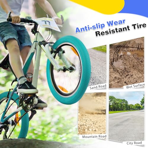 20 x 2.4 inch Bike tire Blue BMX tire 20 inch 2 Pack 20 Bike