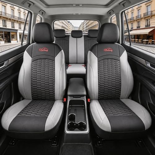 Lot complet de 5 housses de siège , respirante, résistante à l'usure, lavable en machine, en tissu polyester, Pour Dacia Duster Jogger Logan Logan Stepway...