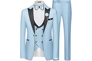 Light Blue Prom Suit for Men - Perfect for Wedding, Prom, Party, and Dinner