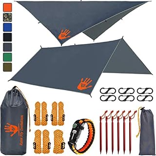 Rain Fly EVOLUTION 12x10/10x10 Hammock Waterproof Tent TARP & Survival Bracelet - 22