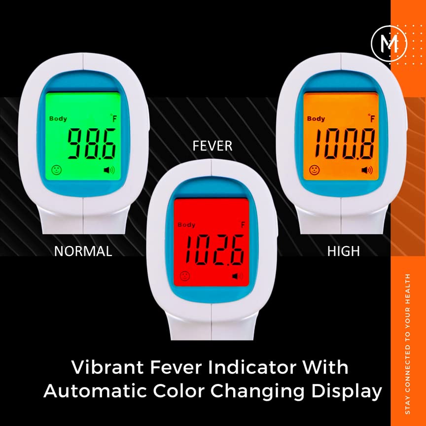 MOBI - Baby Non-Contact Forehead Digital Thermometer with Object Temperature Mode - Touchless with High Fever Indicator - No Touch Thermometer for Baby, Kids, & Adults - Intrusive Free Readings