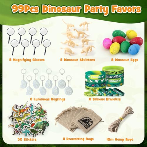 Piñata dinosaure anniversaire garçon avec 24 petits jouets de fête - 2