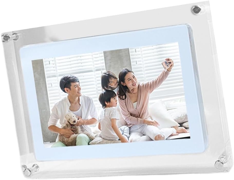 High Resolution Digital Photo Frame Clear Acrylic Case 5in/7in/10in Display