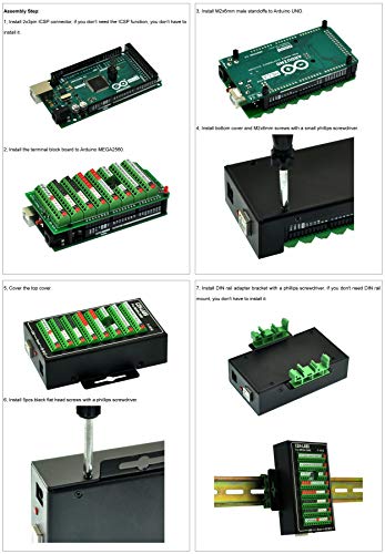 Mega2560 Screw Terminal Block Breakout Module With Aluminum Enclosure, For Arduino Mega 2560 R3 #TOP5
