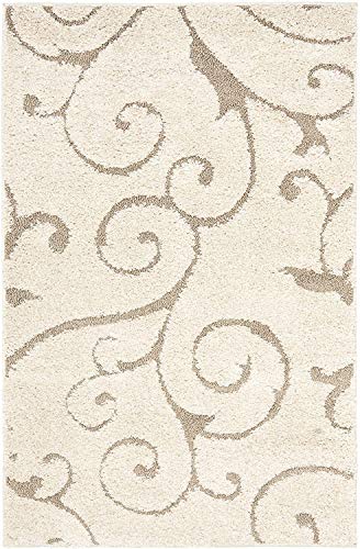 Image of Handwoven Microfibre 3D Rug for Living Room (Ivory & Beige, 5 X 5 Feet (Square), Microfibre)