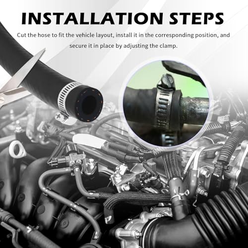 Image of 2PCS 27232 11 /32 inchx36 inch Car Brake Booster Vacuum Hose Kit 300PSI with Clamps,Soft Power Brake Vacuum Lines Automotive as Replacement,Essential Brakes Booster Vacuums Hose Automotive Parts (2PCS)