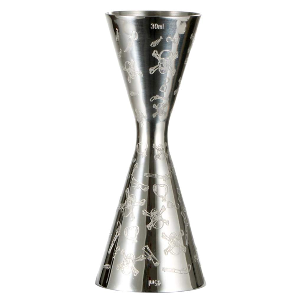 Lot de 3 doseur à cocktail en acier inoxydable pour barman Argenté 30 ml à 45 ml