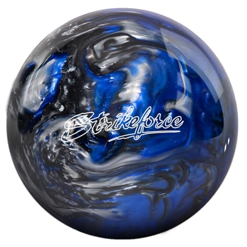 KR Strikeforce Polyester Undrilled Bowling Ball Blue/Black/Silver 11lb