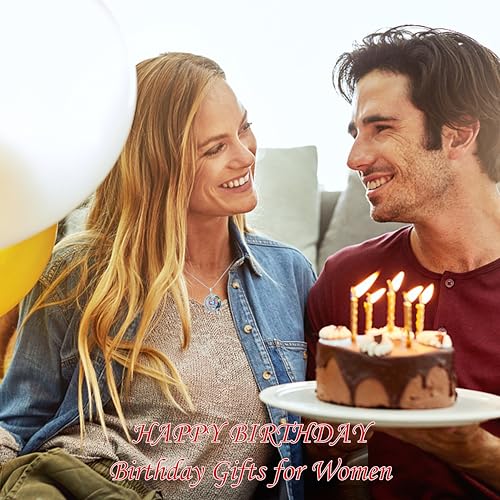 TOUPOP Birthstone Necklace 925 Sterling Silver Moon and Star Pendant with Blue Crystal Celtic Moon Jewelry Birthday Christmas Gifts for Women Mom Wife Her Daughter3