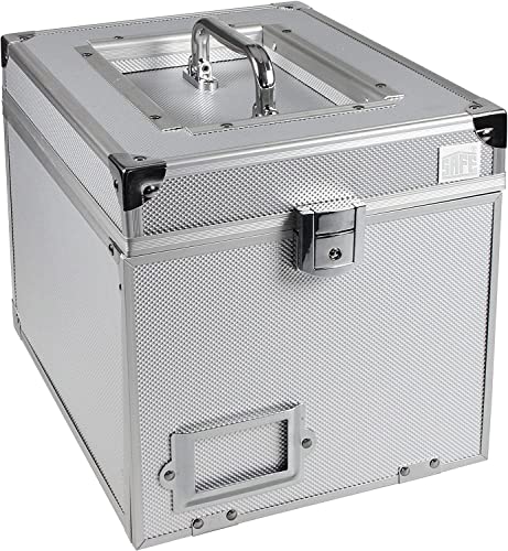 Malette numismatique en aluminium sécurisée SAFE 6312 avec doublure velours noir pour monnaies