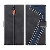 MOBESV Coque pour Nokia 2.1, Housse en Cuir Magnétique Fonction Stand Étui pour Nokia 2.1, Élégant Noir MOBESV Coque pour Nokia 2.1, Housse en Cuir Magnétique Fonction Stand Étui pour Nokia 2.1, Élégant Noir