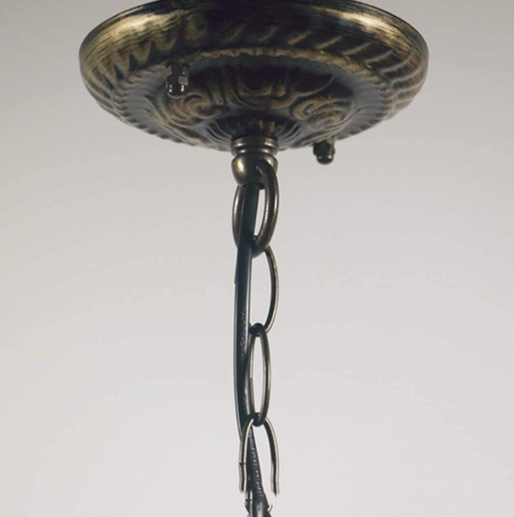 Lámpara Colgante de araña Estilo libélula idílica con Pantalla de vitral de 16", 3 Luces, para Comedor, vestíbulo, Cocina, Techo, lámpara Colgante, 110-, E27, B, grifos domésticos