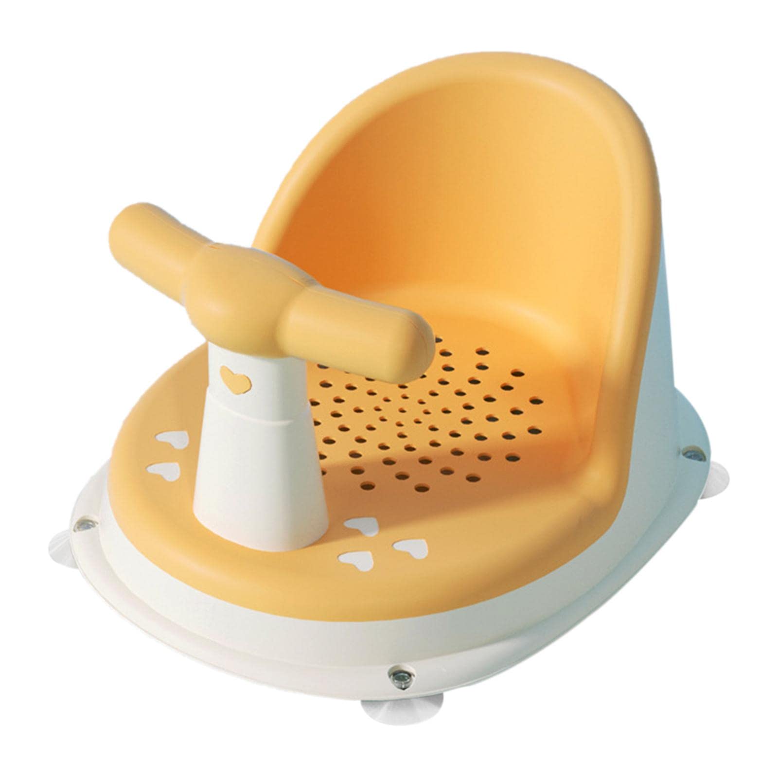 Asiento de Baño para Bebés con Diseño de Dibujos Animados, Asiento para Bañera con Ventosas para Bebés de 6 Meses con Respaldo.