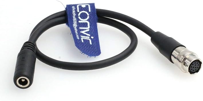 Cables- DC 12v Male to 12 Pin Hirose Cable GH4 Power B4 2/3" Fujinon Canon Nikon Lens DC-Black