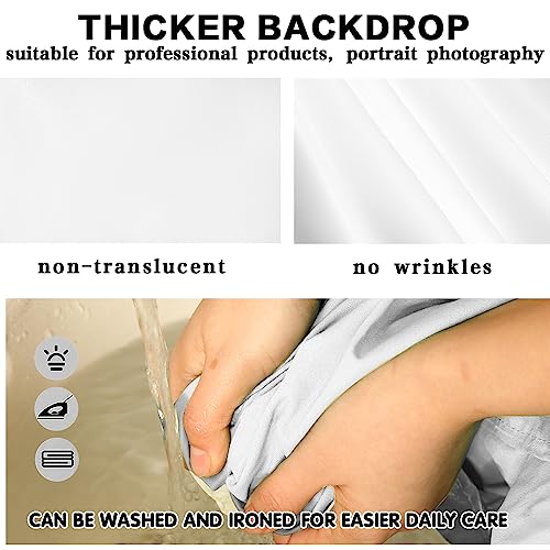 7.87ft x 13.12ft White Screen Backdrop with Stand, Portable Large Wrinkle-Resistant Collapsible Photography Background for Photo Studio Video Shooting, Portrait Product Headshot Photography - Image 6