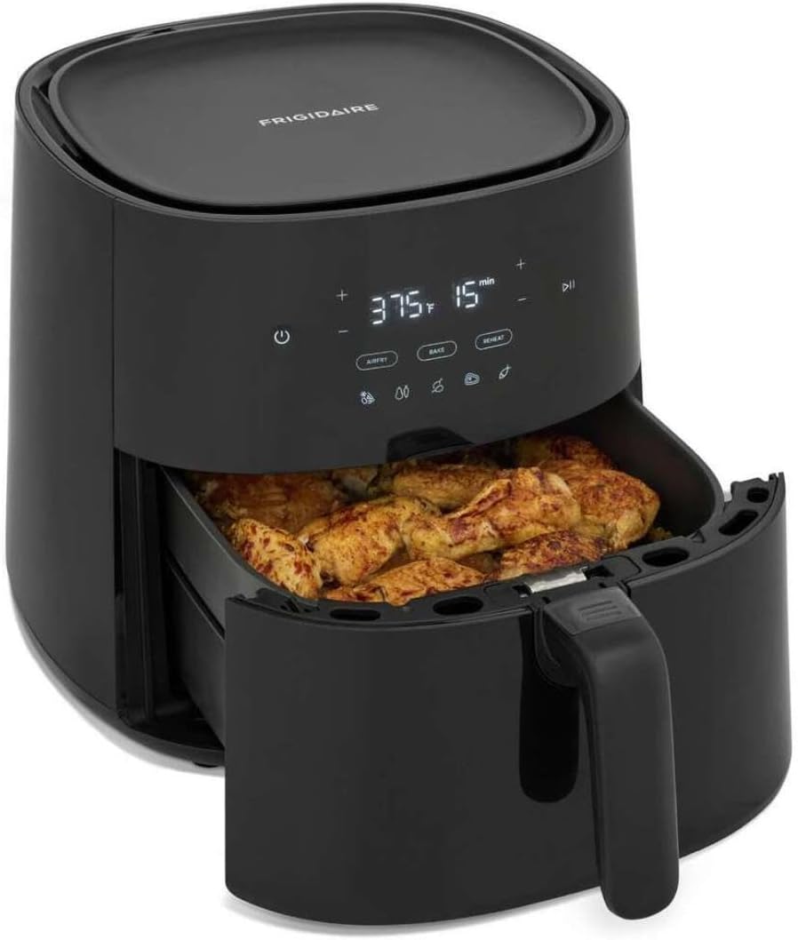 Frigidaire 3 in 1 Air Fryer – 5.3 Qt Capacity – 5 Preprogrammed Recipes, Black Frigidaire 3 in 1 Air Fryer – 5.3 Qt Capacity – 5 Preprogrammed Recipes, Black