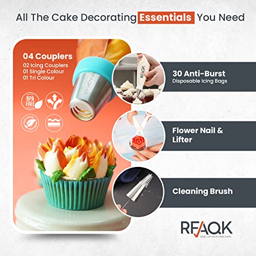 90Pcs Russian Piping Tips Complete Set For Beginners-Cake Piping Bags And Tips Set, Cookie Cupcake, Cake Decorating Kit Baking Supplies-Cake Frosting Tools,25 Russian Tips,23 Icing Tips,31 Pastry Bags #TOP4
