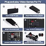 Retro Game Console, Wireless Retro Gaming Console, Plug & Play Video TV Game with 25100+ Built-in Games, 4K HD Output, and 2.4GHz Wireless Controller, 9 Classic Emulators(Black) - Image 5