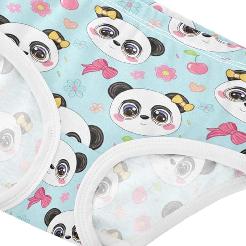 Joisal Cute Cartoon Panda Blue Toddler Underwear Floral 2t Cotton Panties for Girl Stylish Briefs Girls Undies4