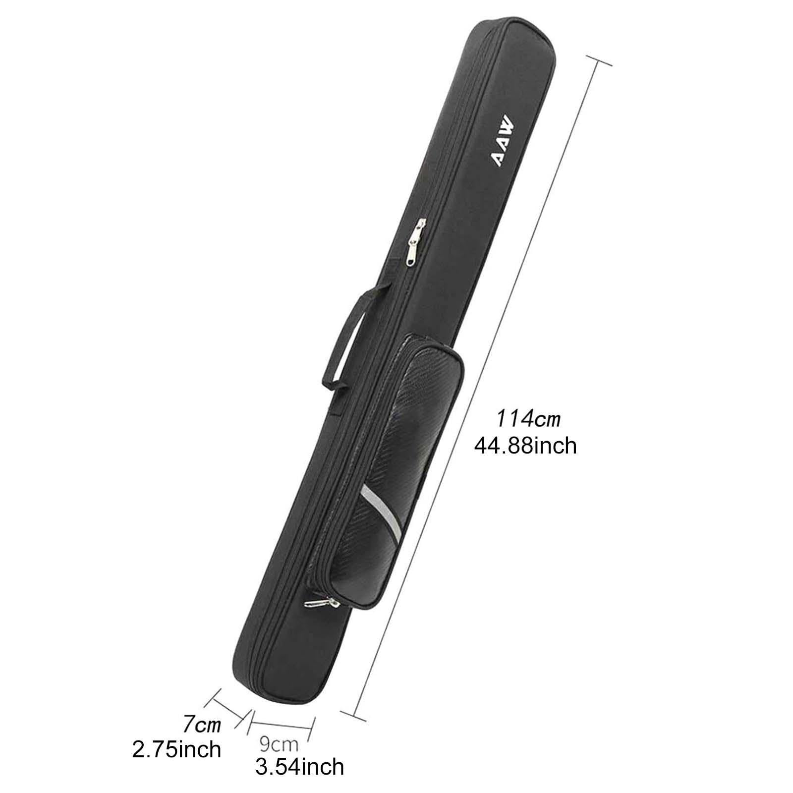 kowaku Billard-Pool-Queue-Kofferschutz mit Innentasche, Billardstock-Aufbewahrungstasche, Aufbewahrungstasche, 3/4-gelenkiger Queue-Koffer, 2 x 2