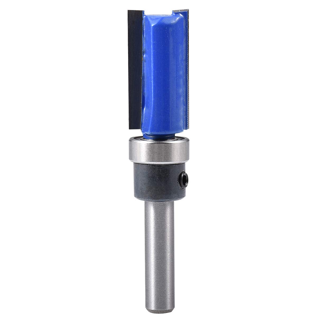 HOHXEN Flush Trim Router Bit, Top Bearing Bit Woodworking Milling Cutter for Engraving Machine, Trimmer (Shank Diameter: 1/4 inch; Blade Diameter: 1/2 inch; Blade Length: 25mm; Total Length: 62mm)