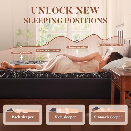 100% Waterproof Twin XL Size Mattress Topper, Thick Pillow Top Mattress Pad,Up to 22 Inch Deep Pocket, Soft Breathable Mattress Pad for Back Pain,Protector Cover (Black)