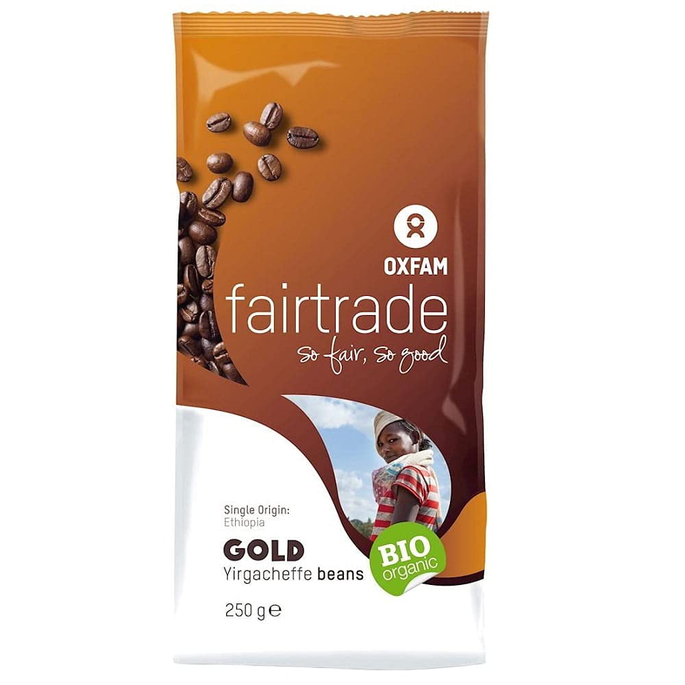 Arabica Coffee Beans YIRGACHEFFE ETIOPIA FAIR Trade BIO 250 g - OXFAM