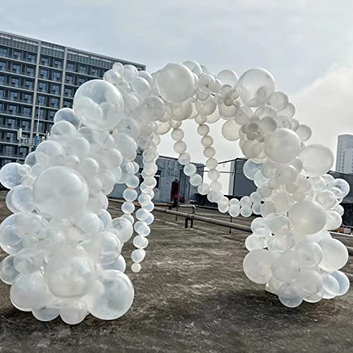 Image of 200pcs Clear Balloons 5 Inch, Small Mini Latex Balloons for Party Birthday Baby Shower Anniversary Festival Arch Garland Decoration
