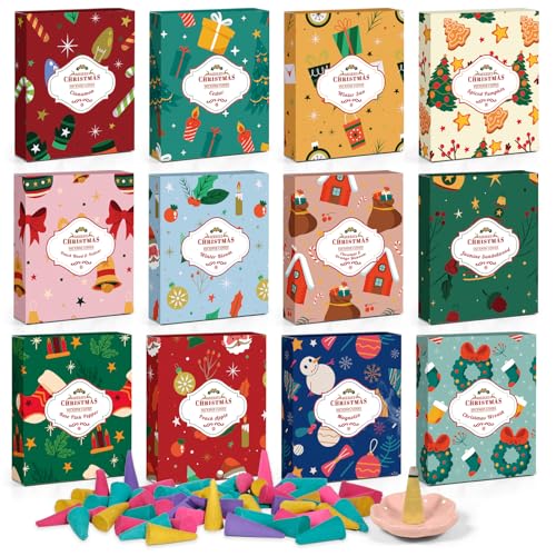 SCENTORINI Räucherkegel Weihnachtlichem 96St Räucherkerze mit...