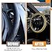 Car Steering Wheel Cover, Universal 14.5-15 Inch Beige Leather Steering Wheel Wrap with Better Sport Grip for Men Women, Anti-Slip Breathable Car Interior Accessories for Most Vehicles (Beige)