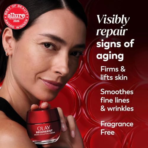 The 11 Best Ceramide Moisturizers for Women Over 50 (Plus Top Ceramide Serums) 8 Olay Face Moisturizer, Regenerist Micro-Sculpting Cream for Women, Fragrance-Free - Anti-Aging, Anti-Wrinkle, Firming Skin Care - Triple Collagen Cream, Peptide, Hyaluronic Acid, Niacinamide, 1.7oz