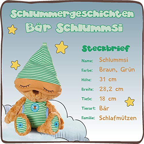 NICI- Schlummergeschichten-Bär Grünem Pyjama