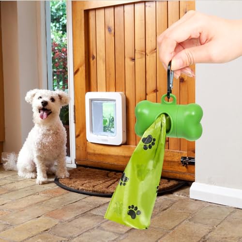 Image of INNOLIFE Biodegradable Dog Poop Bag, 150 Counts Dog Poop Bag Rolls with Dispenser, Scented Leak Proof Pet Waste Bag, Green Dog Bags for Poop