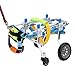 Pssopp Silla de Ruedas para Perros, Ajustable Silla de Ruedas para Mascotas 4 Ruedas Carrito para Perros Rehabilitación de Patas Delanteras y traseras para discapacitados Perro pequeño Perrito Gato