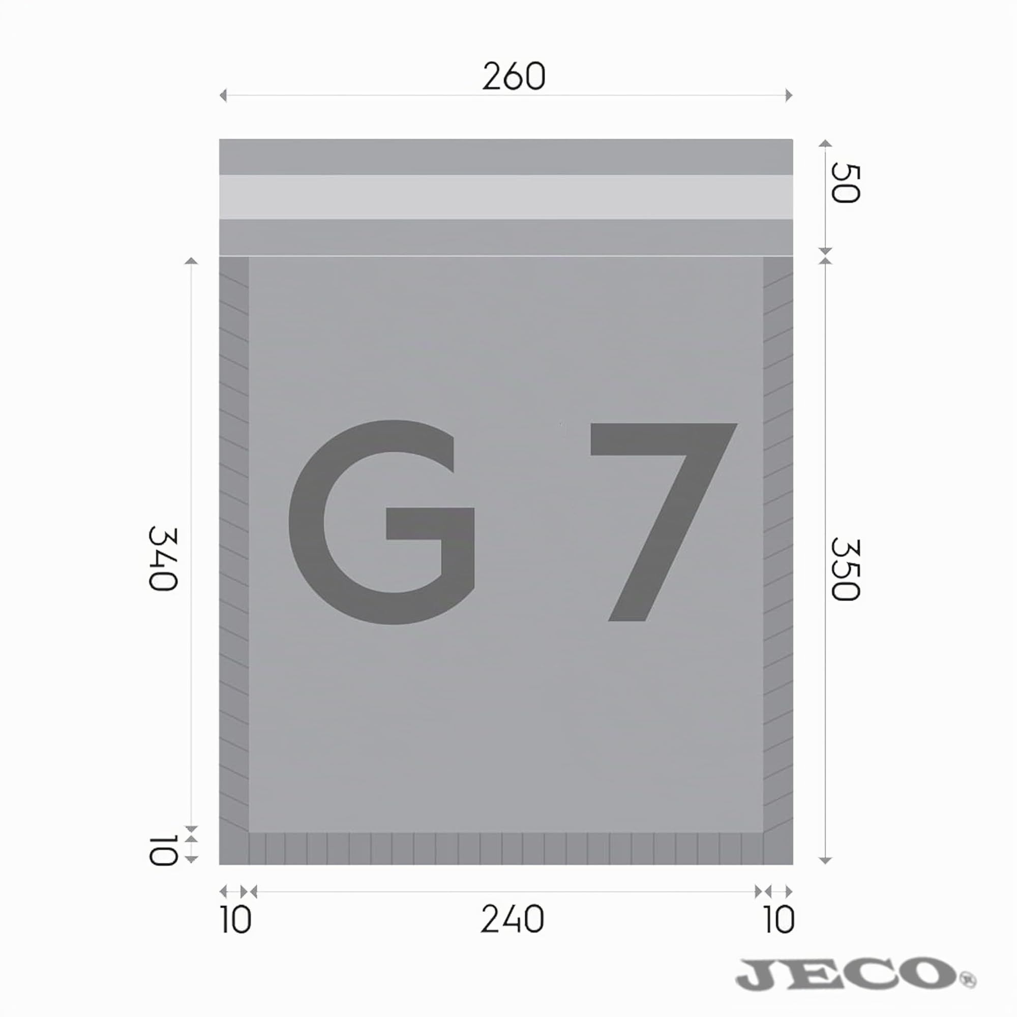 Jeco - Lot de 200 enveloppes à bulles d'air blanches taille G/7 int. 240 x 340 mm pochettes matelassées d'expédition PRO