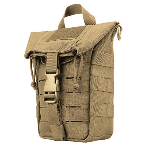 AMYIPO Water Bottle Pouch Molle Tactical Holder Storage Bag (Tan - 1P) Cover