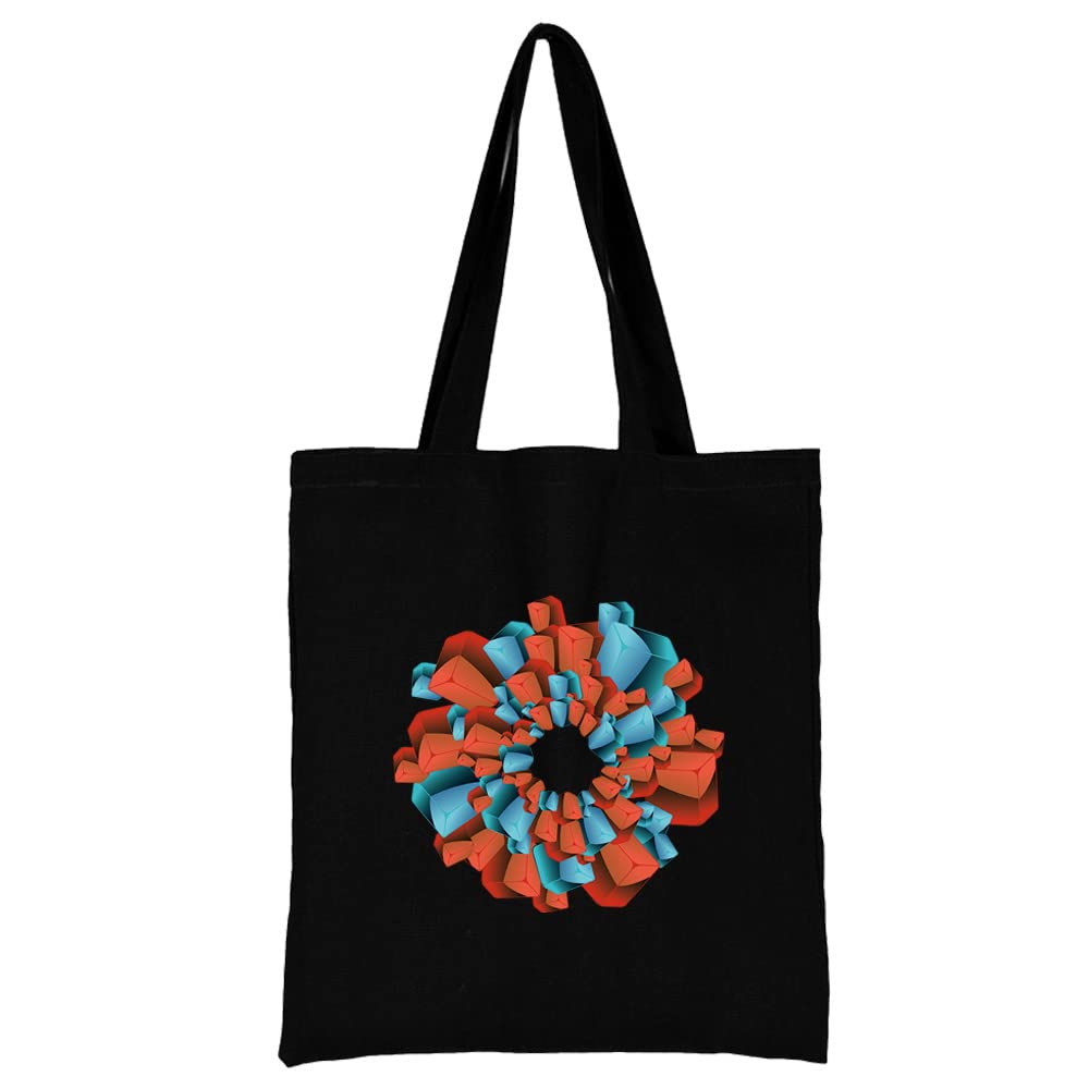 3D Printed Canvas reusable grocery bags, Foldable Casual Travel HandBag, Shoulder Beach Tote Bags, Shopper bag eco friendly super strong washable Storage bags Shopping bag Canvas bag for Women