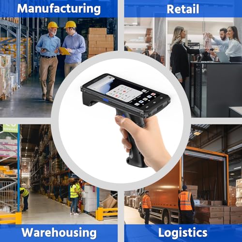 Image of FARSET R20H Android 14 Barcode Scanner with Zebra Licensed Engine, Handheld PDA Mobile Computer with Pistol Grip, WiFi 5 & 4G LTE, 4GB+64GB, 5.5 inch Screen, NFC, IP67, GPS for Warehouse & Logistics
