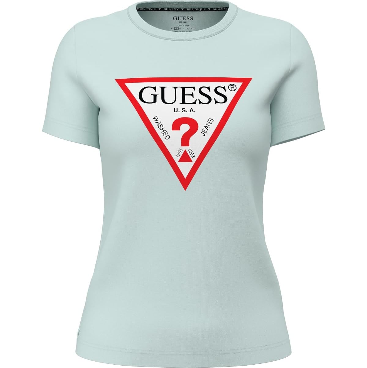 Guess Women's Bleu T-Shirt Original