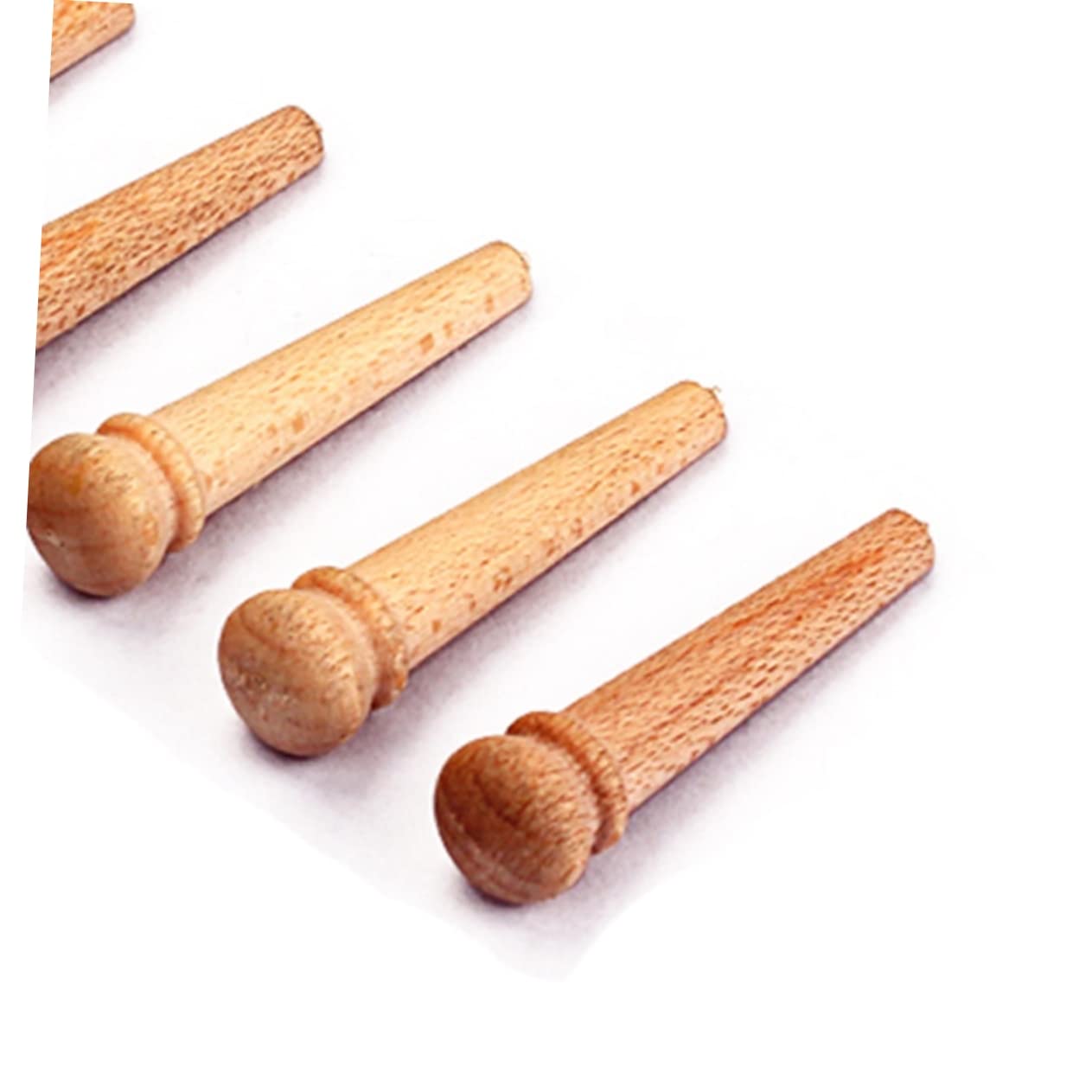 Yardwe 6 PCS String Natural Maple Bridge Pins for Acoustic Guitar Easy to Install End Pins for Enhanced Sound Clarity and Responsiveness Replacement Parts for Folk Stringed Instruments